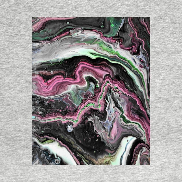 Best Friends - Abstract Acrylic Pour Painting by dnacademic